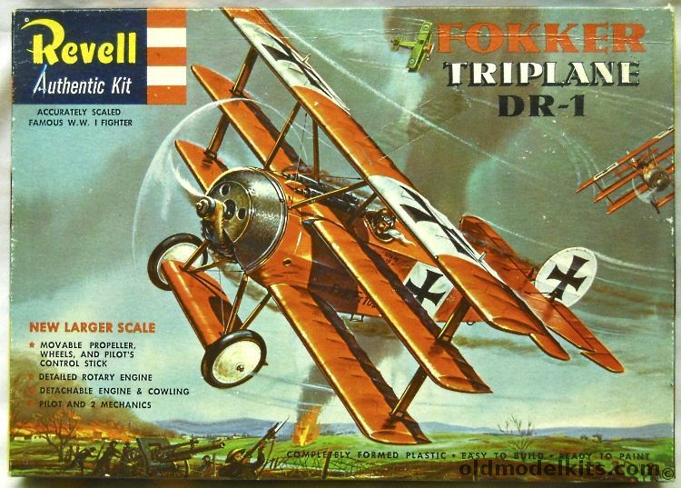 Revell 1/28 Fokker Triplane DR-1 'S' Issue, H270-198 plastic model kit